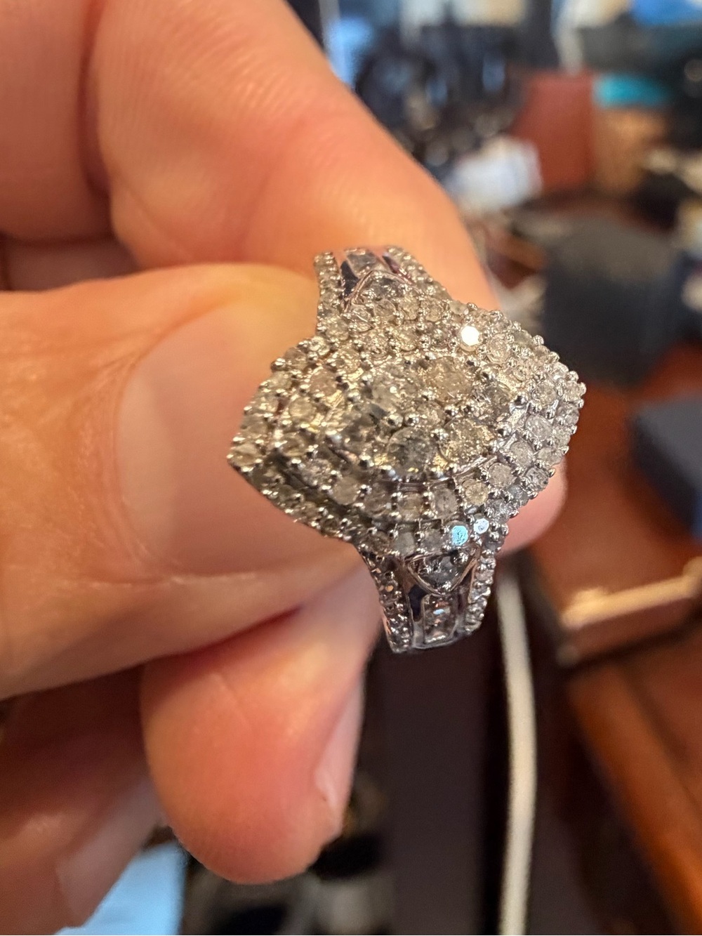NWT - Wholesale Marquee Pave Diamond Ring I/2 CTW NAtural Diamond
